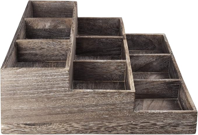 Ikee Design Wooden Multi-Slot Shelf Display-Stylish Wood Organizer Stand - Image 6