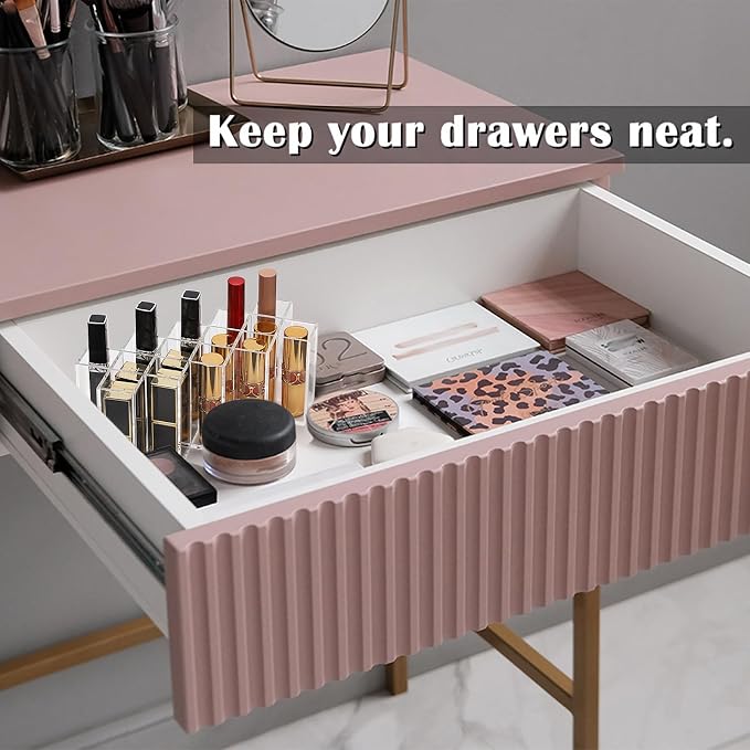 ELLDOO Rollerball Perfume Organizer, 14 Spaces Clear Acrylic Perfume Storage - Image 8