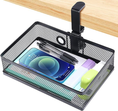 ROSLINE Under Desk Storage Organizer, Clamp on Drawer Basket, Hanging Storage by ROSYLINE