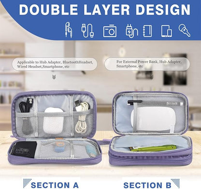 CAAORDKSO Travel Electronic Organizer Pouch Bag, Waterproof Portable Electronic - Image 3