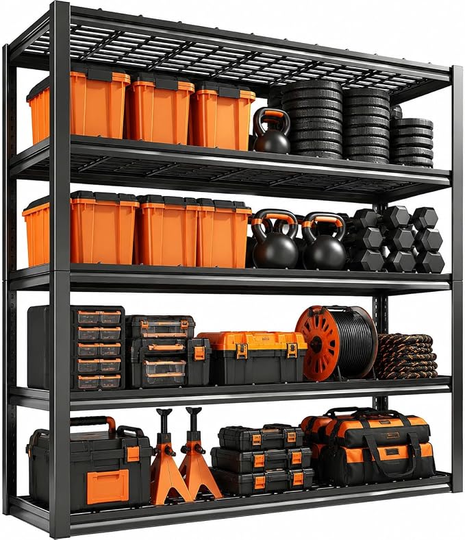 PRESTELION Garage Shelving 3000LBS Garage Storage Shelves 5-Tier Heavy Duty by PRESTELION