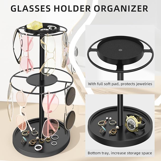 LSK 2 Tier Metal Sunglasses Organzier, Glasses Holder Stand - Image 2