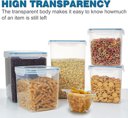 VERONES Large Tall Airtight Food Storage Containers, 10 PACK Plastic Airtight - Image 3