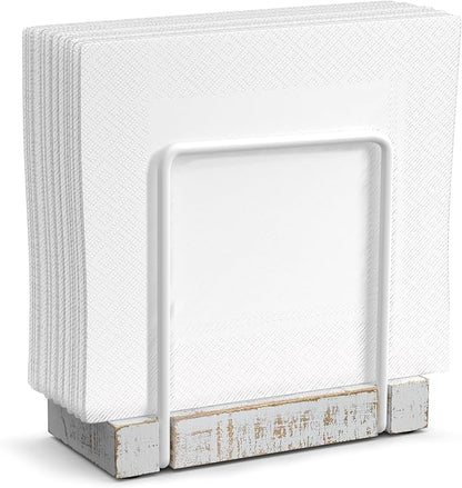 Napkin Holder for Table, Wood Iron Standing Napkin Dispenser for Dining Table by Wican