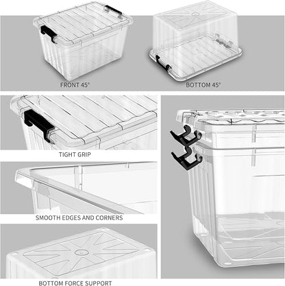 Cetomo 18Qt*3 Plastic Storage Bins, Storage Box, 3 Pack, Organizing Container - Image 2