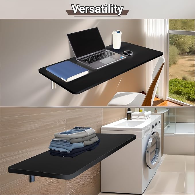 Wall Mounted Folding Table 39.4”L x 19.7”W, Laundry Folding Table - Image 8