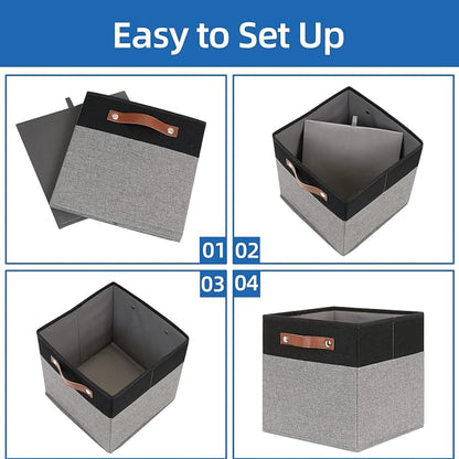 Temary 11 x 11 Cube Storage Bins Fabric Storage Cubes - Image 7