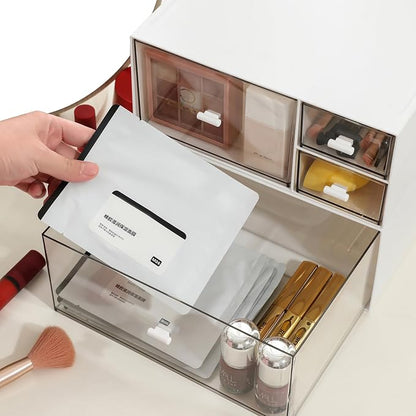 Desk Organizer with 4 Drawers, Makeup Organizer, Desktop Storage Box, Cosmetics - Image 4