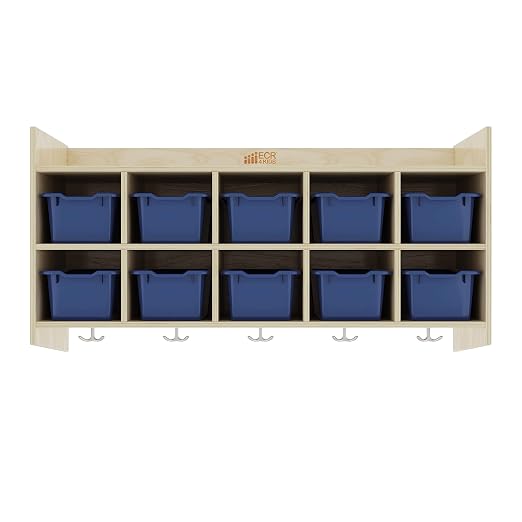 ECR4Kids 10-Section Hanging Coat Locker - Image 7