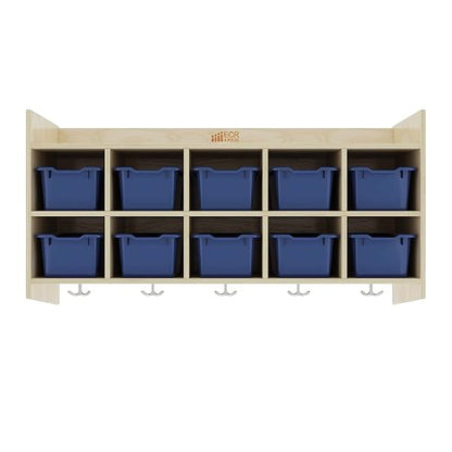 ECR4Kids 10-Section Hanging Coat Locker - Image 7