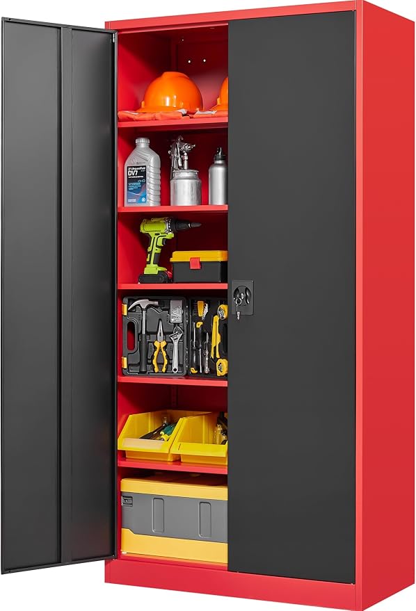 SISESOL Wide & Deep Metal Storage Cabinet by SISESOL
