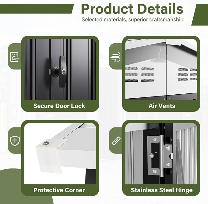 Polar Aurora 10x16 Outdoor Storage Shed, Garden Shed - Image 5