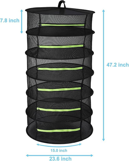 Herb Drying Rack Hanging 6 Layer, 2ft Collapsible Herb Dryer Mesh - Image 3