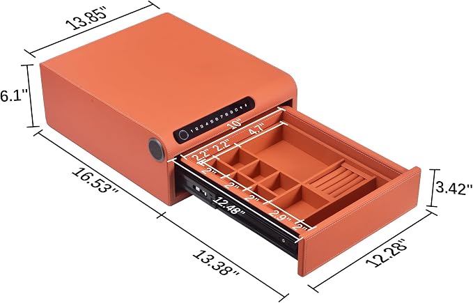 Biometric Fingerprint safe, Slide-Away Handgun Safe - Image 8