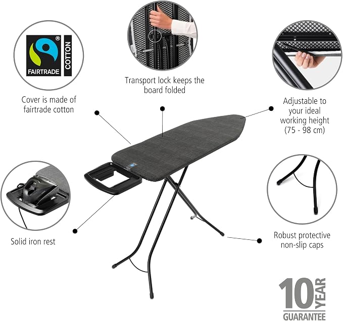 Brabantia - Ironing Board C - Flexible Steam Iron Rest - Adjustable in Height - - Image 2