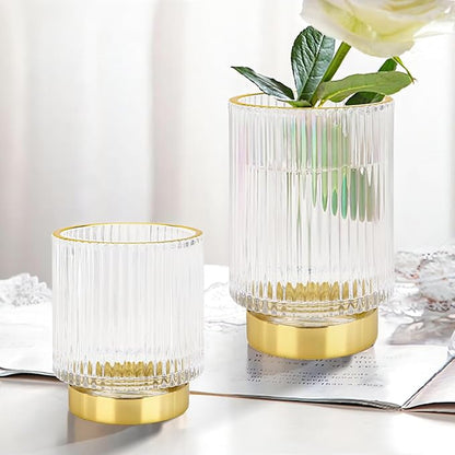 DASITON Makeup Brush holder Organizer, Crystal Cosmetic Makeup Brush Glass - Image 2