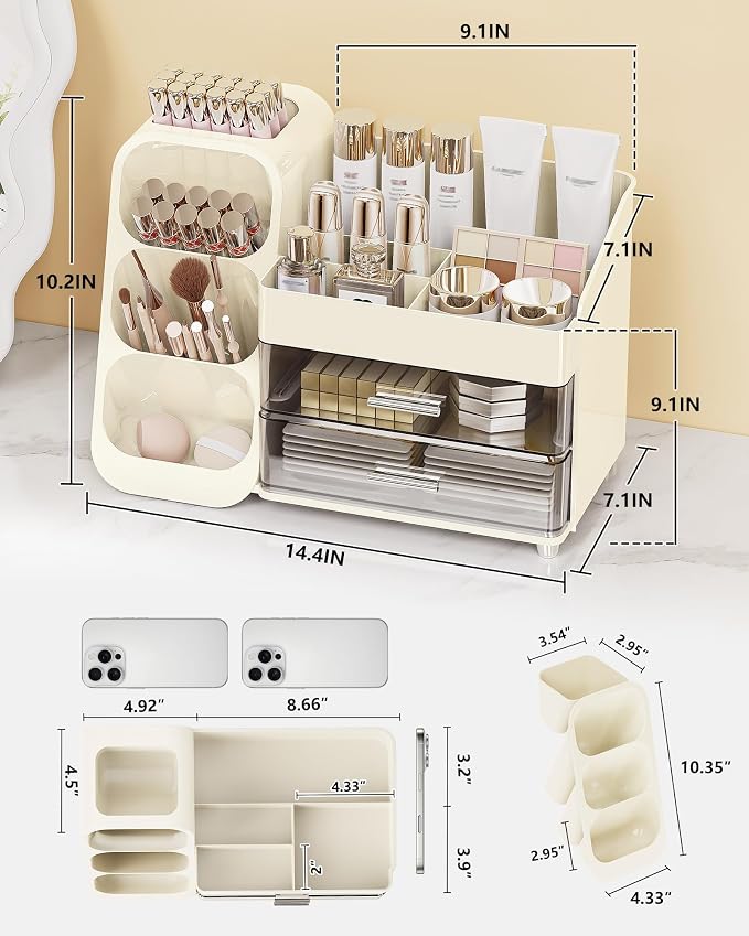 Makeup Organizer with Drawers, Skincare Organizer, Storage Box Cosmetic Display - Image 2