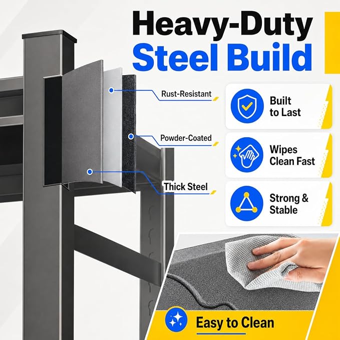 Garage Shelving Unit, 2400lbs Total Capacity Adjustable Steel Storage Rack - Image 3