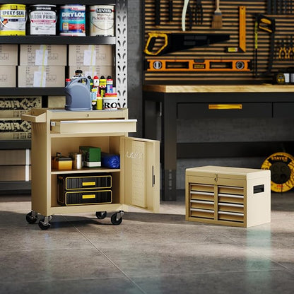 Goplus Tool Chest, 5 Drawers Rolling Tool Cabinet - Image 8