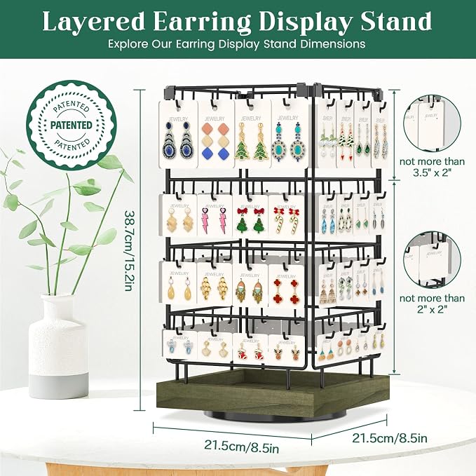 EsLuker.ly Rotating Earring Display Holder Stand - Image 2