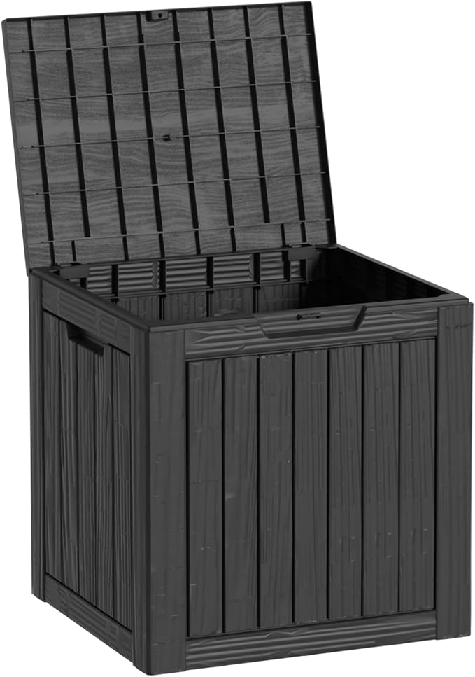35 Gallon Resin Deck Box, Waterproof Outdoor Storage Box by Unknown