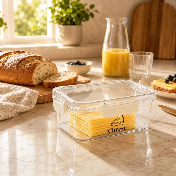 Cheese Container for Refrigerator, BPA-Free Deli Meat Storage Containers - Image 5