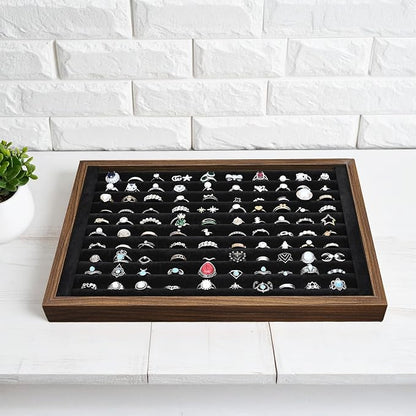 MOOCA 2 Pcs Wooden Ring Display Tray Set - Image 6