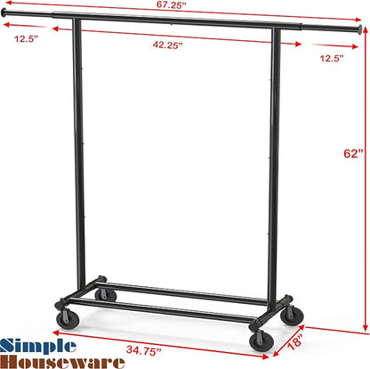 Simple Houseware Heavy Duty Clothing Garment Rack, Holds Up to 150 lbs - Image 7