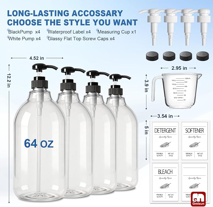 GMISUN Laundry Detergent Soap Dispenser, Liquid Laundry Detergent Dispenser - Image 2