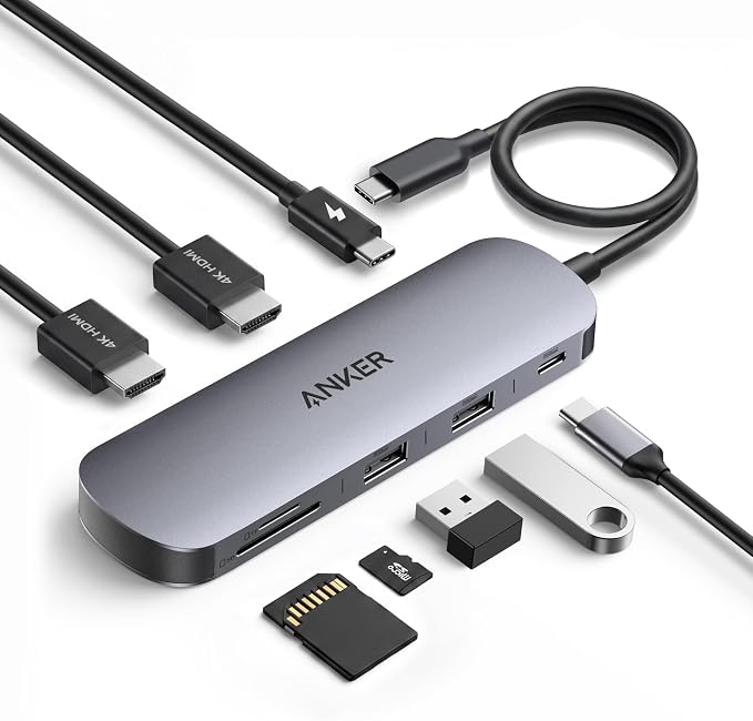 Anker Nano Laptop Docking Station Dual Monitor, 8-in-1 USB C Dock by Unknown