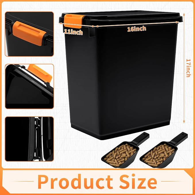 Maxdot 3 Sets 33lb Dry Pellet Storage Bin Pack - Image 2