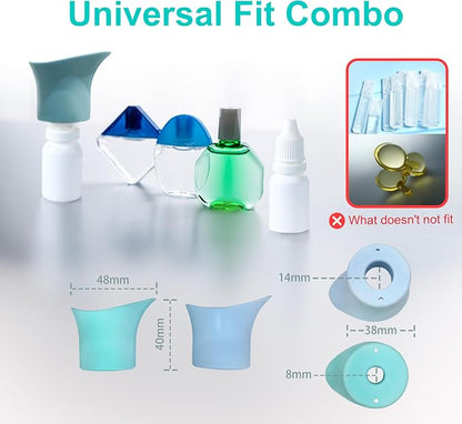 Fullicon 2-Pack Eye Drop Guide for Seniors, Soft & Reusable Eye Drop Dispenser - Image 5