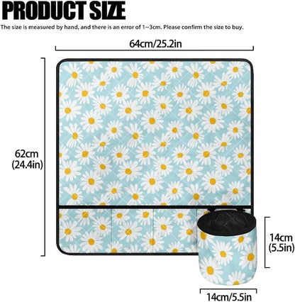 Daisy Print Sewing Machine Mat Non Slip Stitching Device Carrying Pad - Image 4