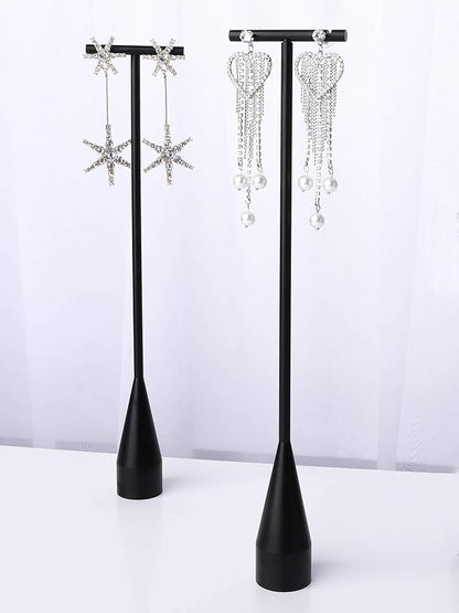 GemeShou 2pcs Black earring display T bar stand, Big jewelry earring holders - Image 3