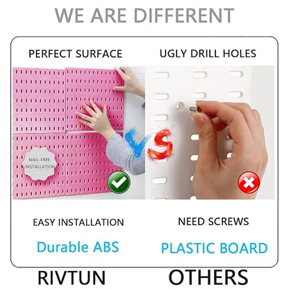 Pegboard Combination Kit for Wall Organizer, Wall Mounted Peg Board Kits for - Image 5