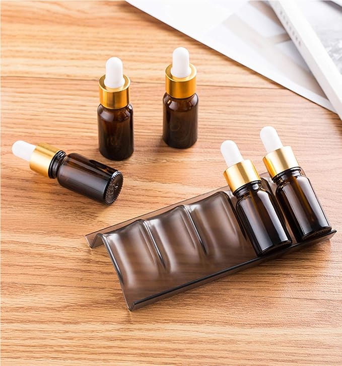 HAN SHENG 8Pcs Expandable Essential Oil Rack, Countertop Stand | Black - Image 3