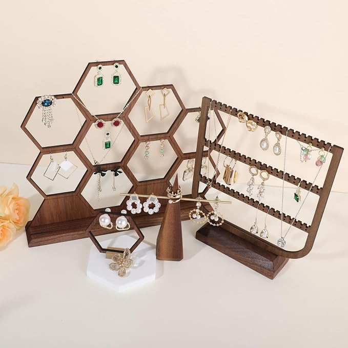 GemeShou hexagonal jewelry earring display stands - Image 2