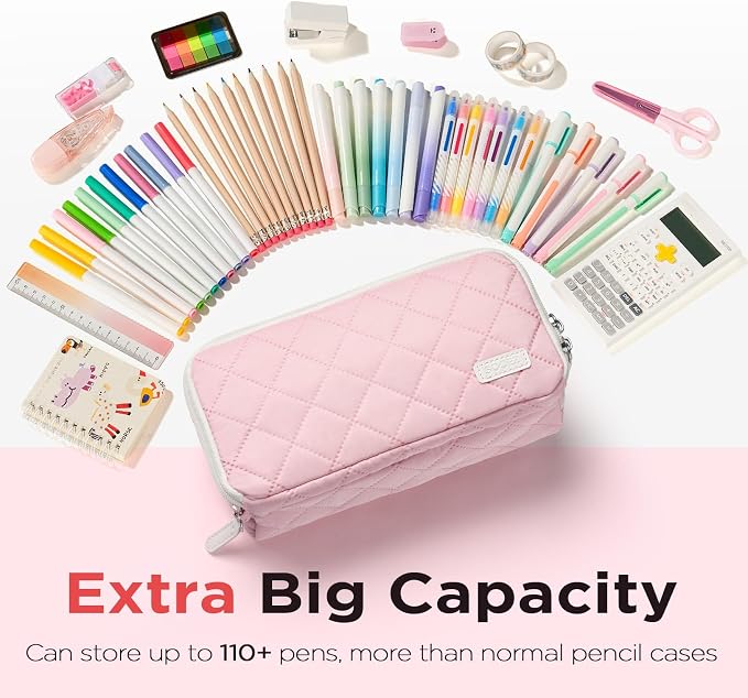 Sooez Large Pencil Case Pouch, Extra Big Pencil Bag - Image 3