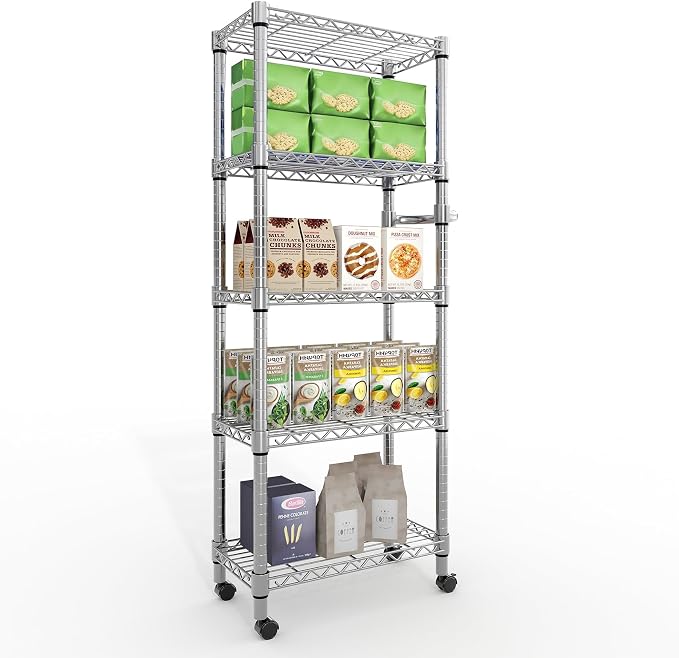 Garvee 5-Tier Storage Shelves Heavy Duty Metal Wire Rack Shelving, 1100 LBS by Garvee