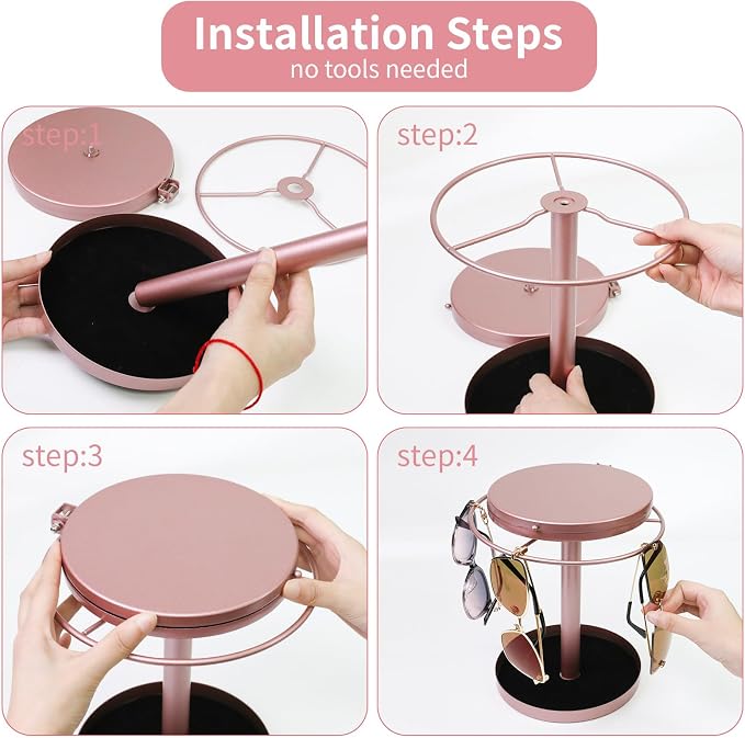 360° Rotating Sunglasses Organizer - Image 7