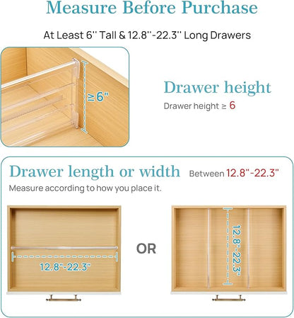 Vtopmart 6 Pack 6" Tall Upgrade Drawer Dividers - Image 2