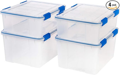 IRIS USA 4-Pack 26.5/44 Combo Qt Storage Bins by IRISUSA