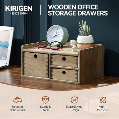 KIRIGEN Desk Organizer with 3 Drawers - Image 7