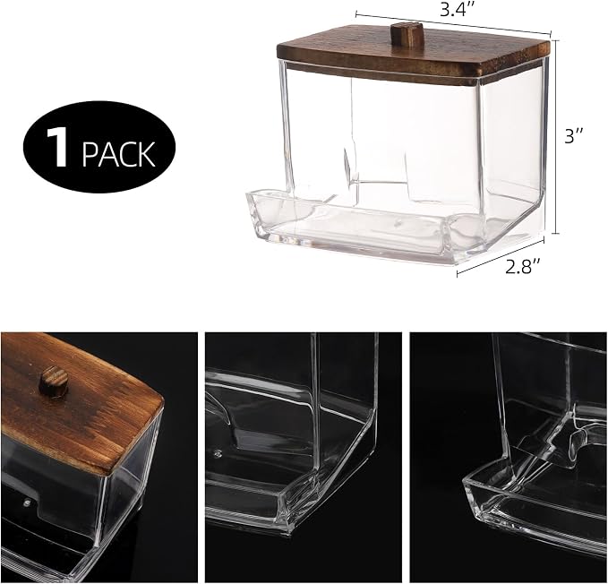Tbestmax Bathroom Organizer Accessories Set-12/7 oz Qtips Holder Storage - Image 4