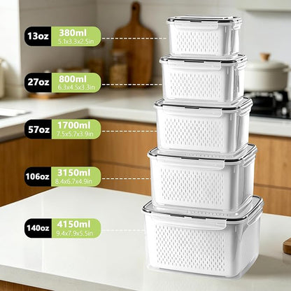 5 Pack Fruit Storage Containers - Image 2