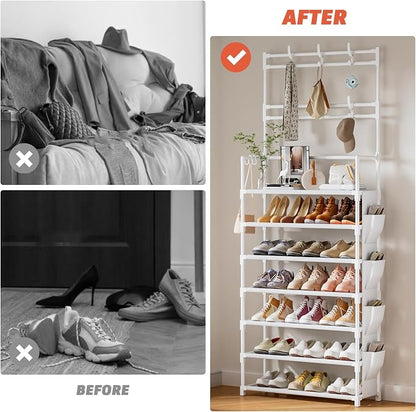 OYREL Shoe Rack 7 Tier Shoe Organizer Storage 21-28 Pairs | Closet Shoes Rack - Image 8