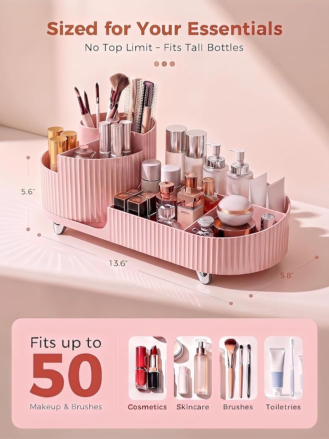 Booklov Rotating Makeup Caddy Organizer - Image 2