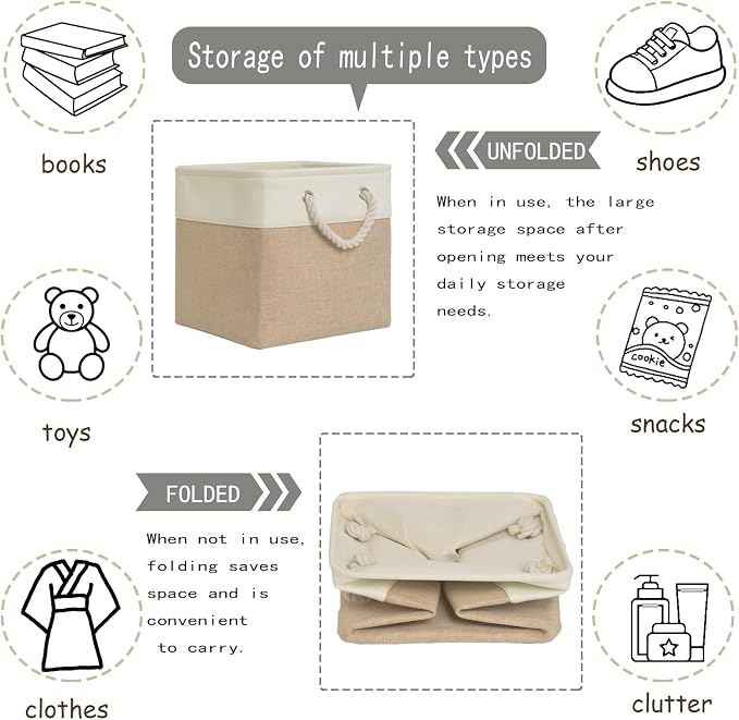 12x12 storage cube bins, Fabric Storage Cubes - Image 6