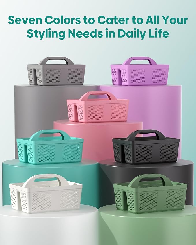 4 Pack Portable Shower Caddy, Integrated Handle, Reinforced Plastic, Organizer - Image 7