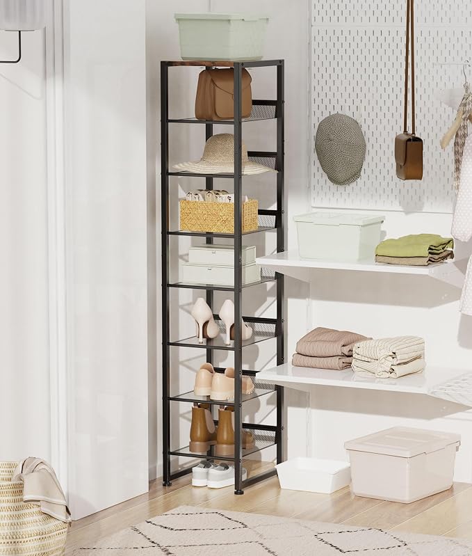 8 Tiers Vertical Shoe Rack, Corner Shoe Storage Organizer, Narrow Shoe Tower - Image 8